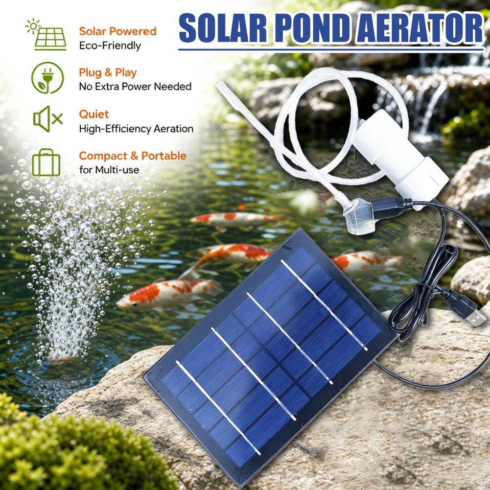 태양열 에어 펌프 수족관 산소 공급기 USB 충전식 저 - Fish Pond Aerator 리뷰 및 가격