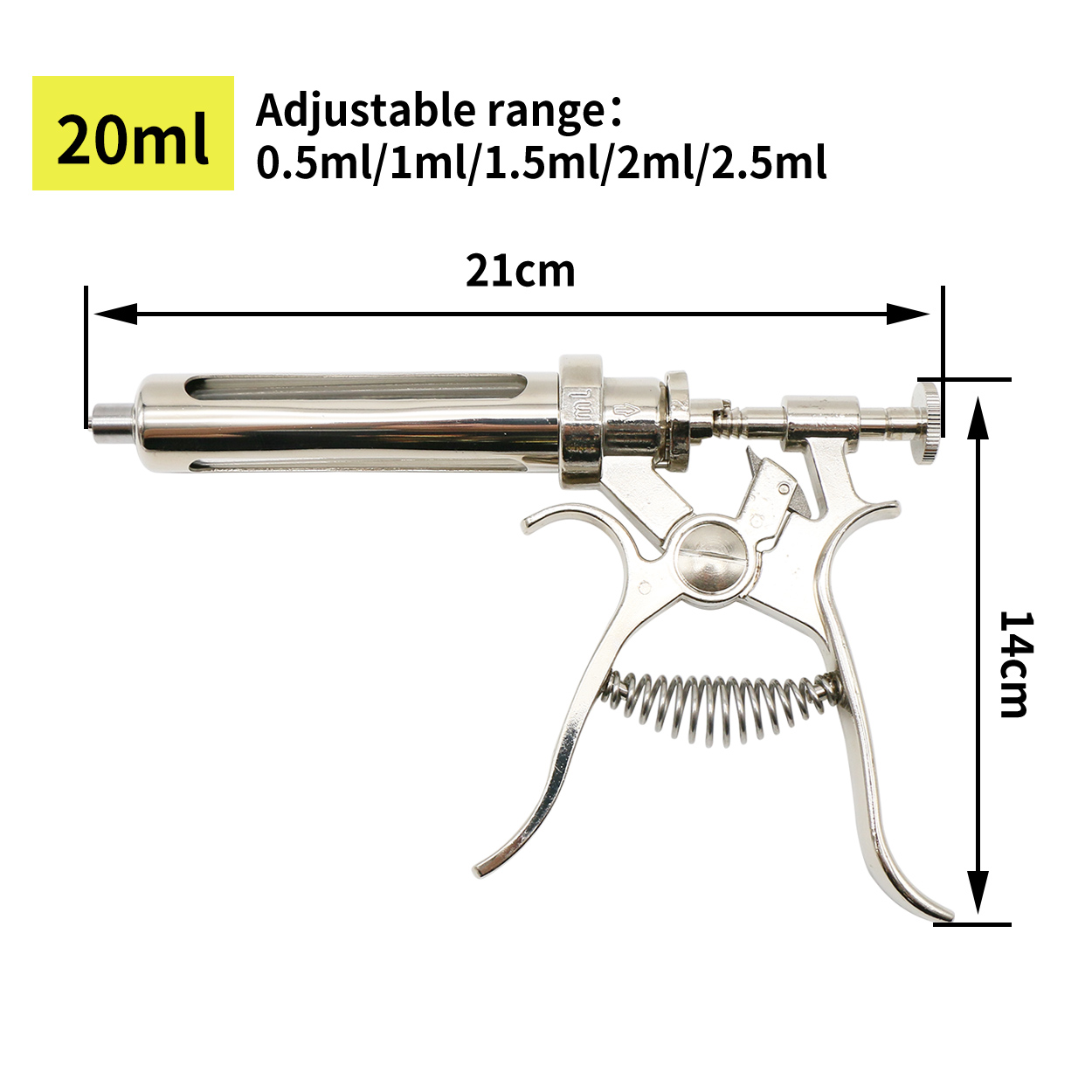 10~50ml 용량의 동물용 연속 주사기, 회전식 디자 - Veterinary Syringe Gun 리뷰 및 가격