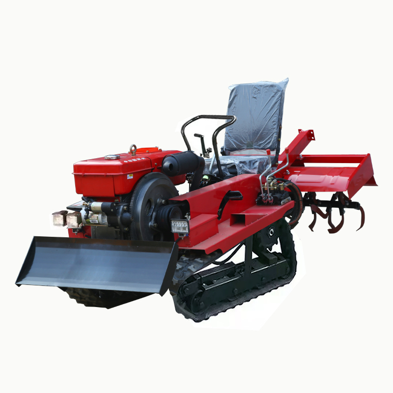 새로운 디젤 미니 크롤러 정원 트랙터 로터리 경운기 및 - Agriculture Farming Working 리뷰 및 가격