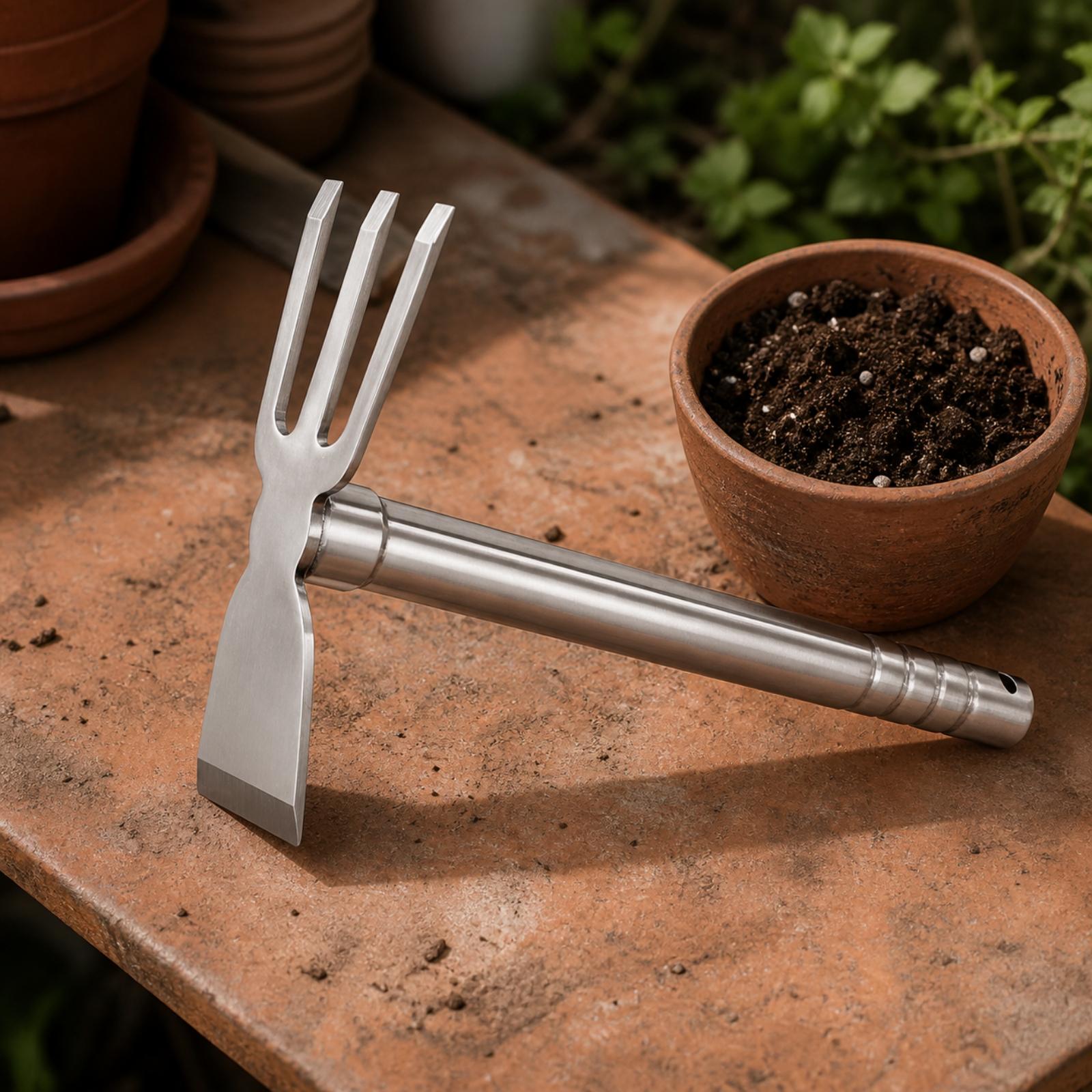 손잡이가 있는 정원 경운기 도구, 스테인리스 스틸 호미 - Soil Tilling Cultivator 리뷰 및 가격