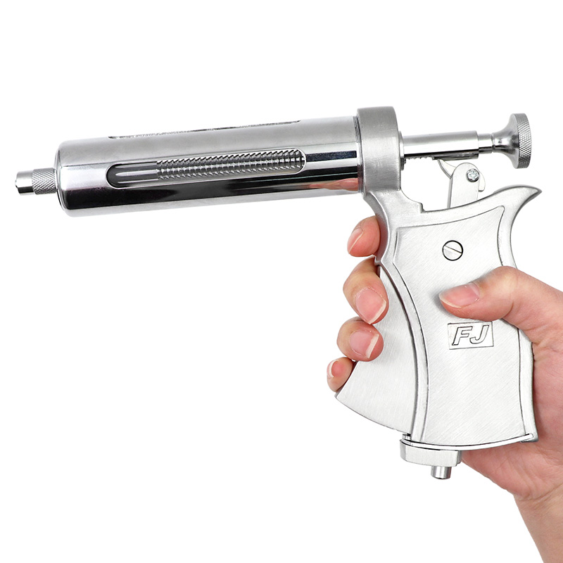 50ml 용량의 스테인리스 스틸 재질 반자동 수의용 주 - Veterinary Syringe Gun 리뷰 및 가격