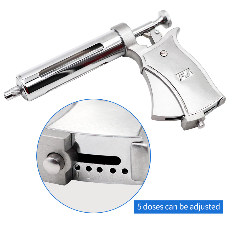 50ml 용량의 스테인리스 스틸 재질 반자동 수의용 주 - Veterinary Syringe Gun 리뷰 및 가격