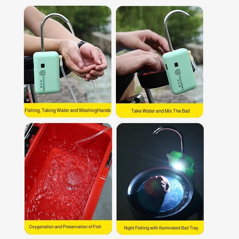 휴대용 USB 충전식 전기 낚시 산소 펌프(LED 조명 - Fish Pond Aerator 리뷰 및 가격