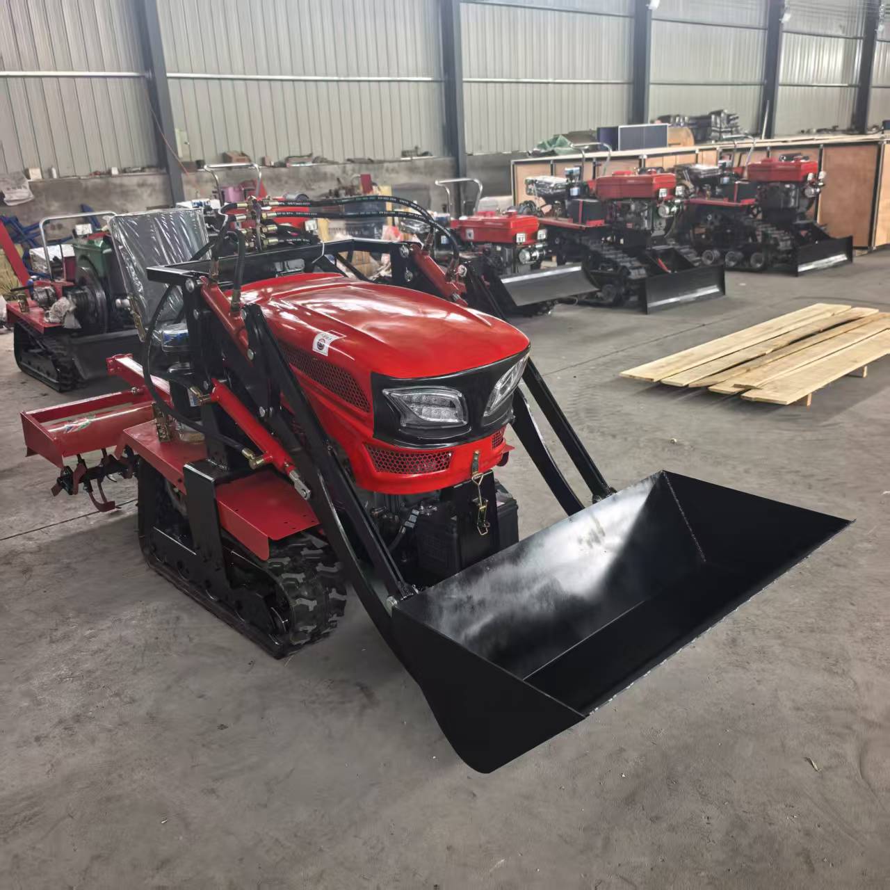 25HP 35HP 미니 고무궤도 트랙터(프론트 엔드 로 - Agriculture Farming Working 리뷰 및 가격